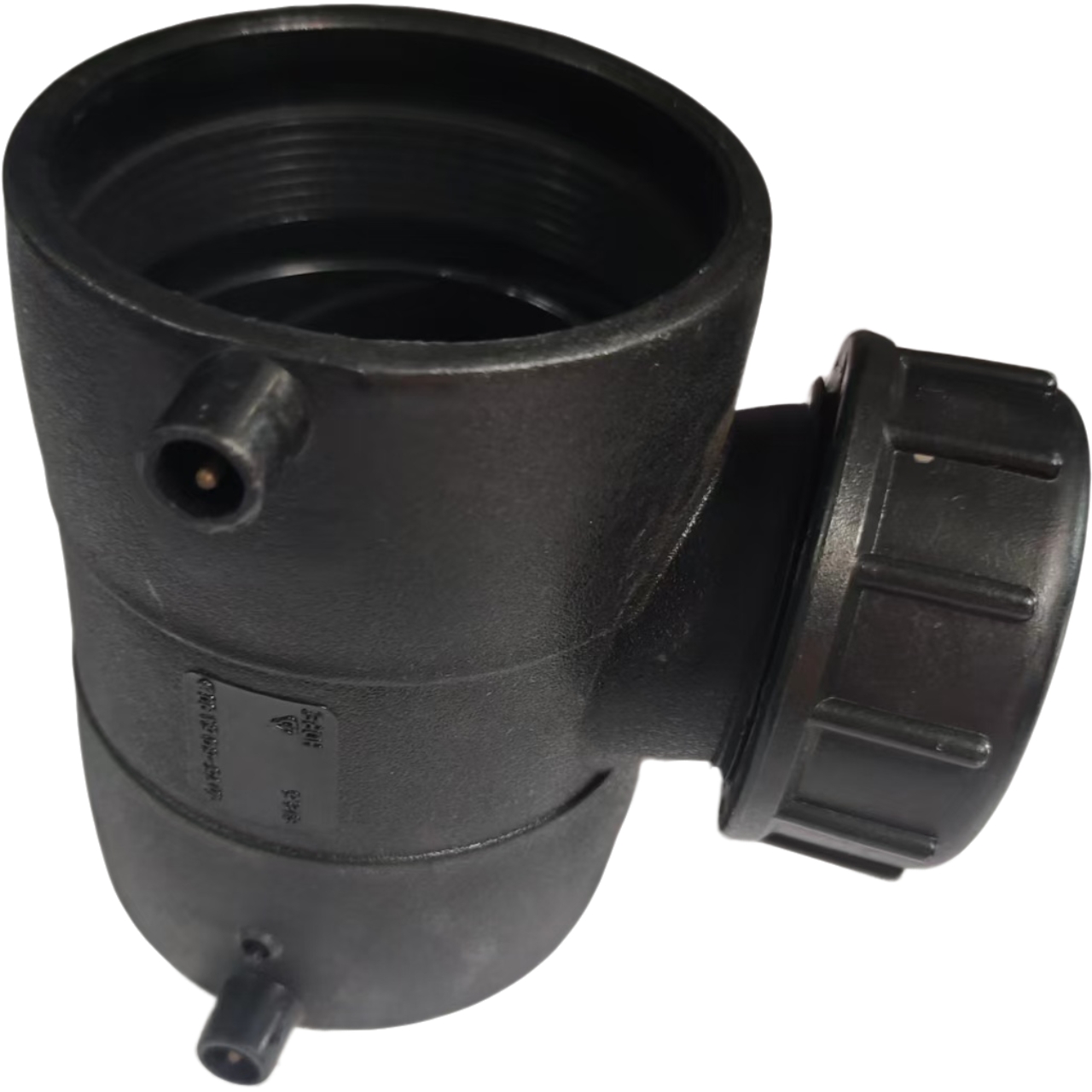 Труба доступа из полиэтилена высокой плотности, осмотр под углом 90 градусов с круглой крышкой, электросварка, дренаж на одном этаже