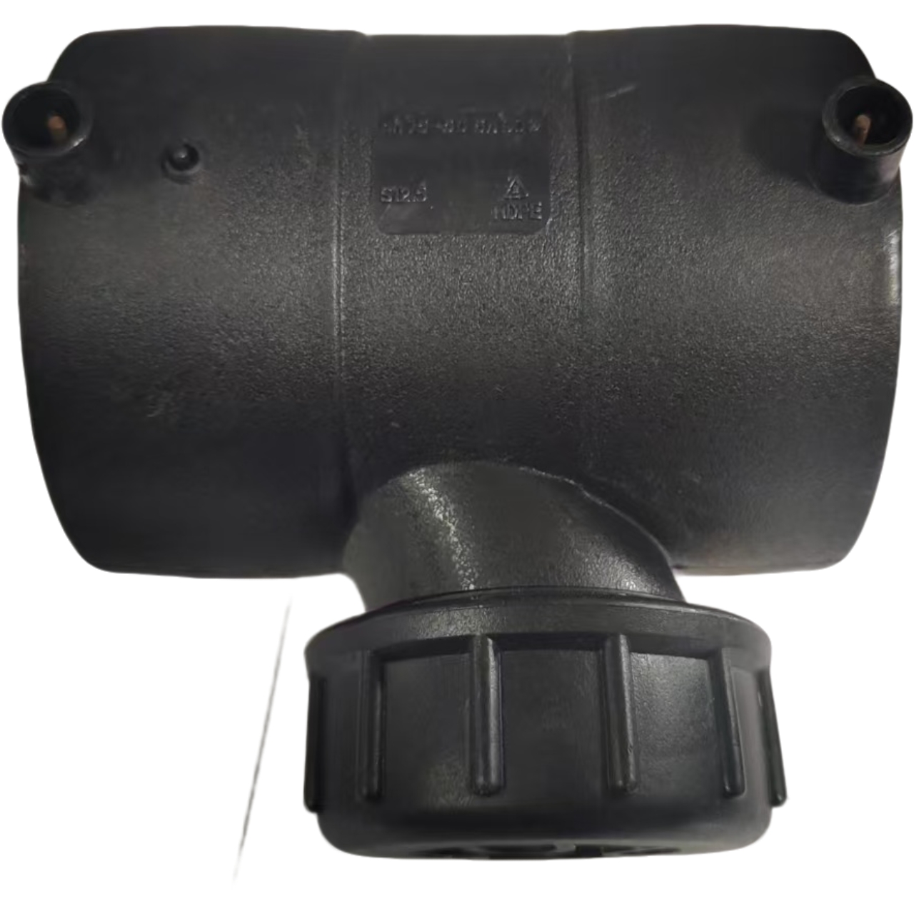 Труба доступа из полиэтилена высокой плотности, осмотр под углом 90 градусов с круглой крышкой, электросварка, дренаж на одном этаже