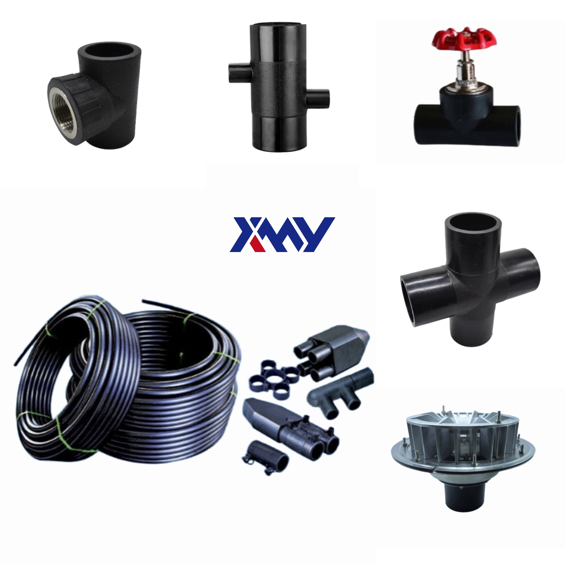 Труба доступа из ПЭВП, смотровое отверстие под углом 90 градусов, с круглой крышкой, 50–315 мм