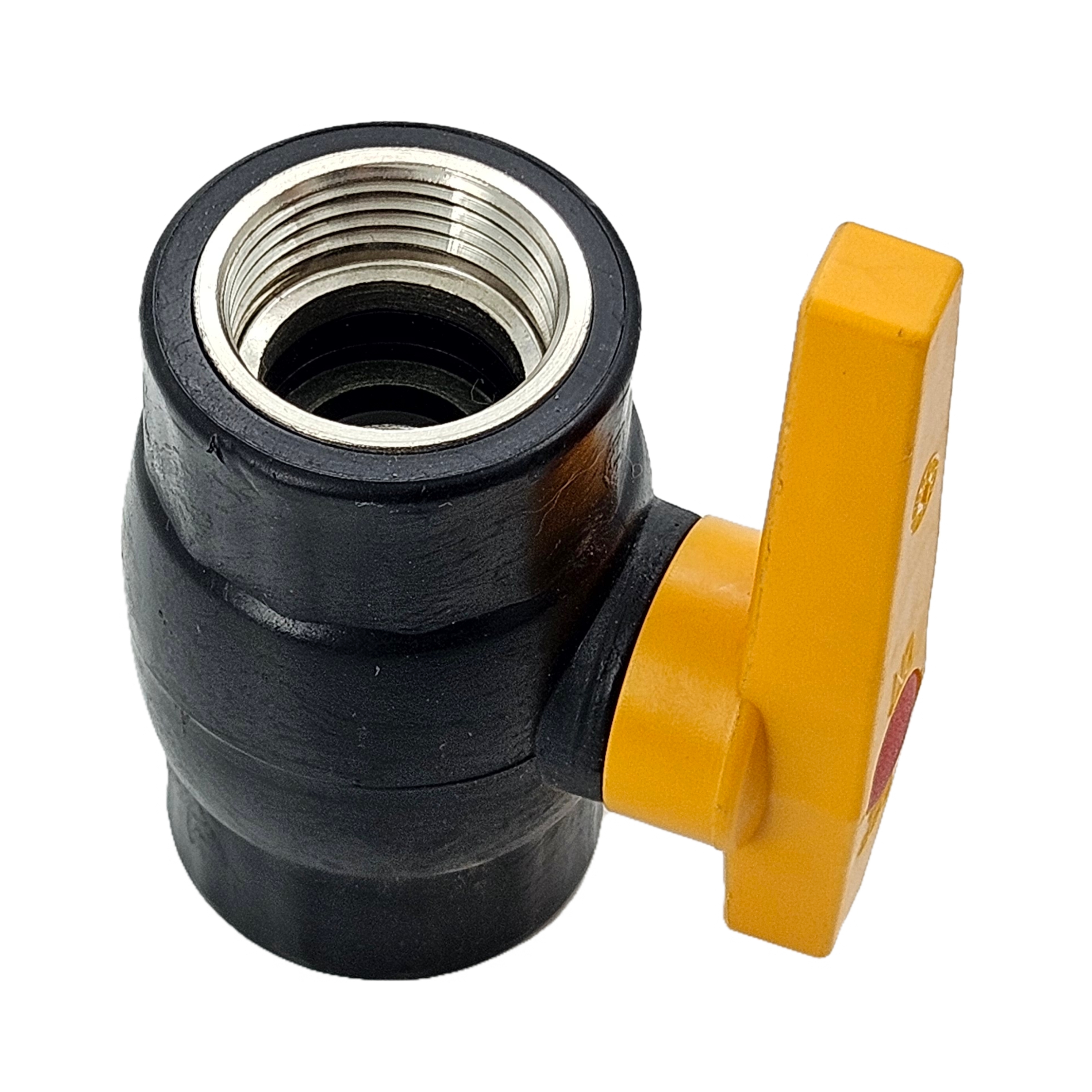 Резьбовой шаровой клапан из ПЭВП с внутренней конструкцией стального сердечника