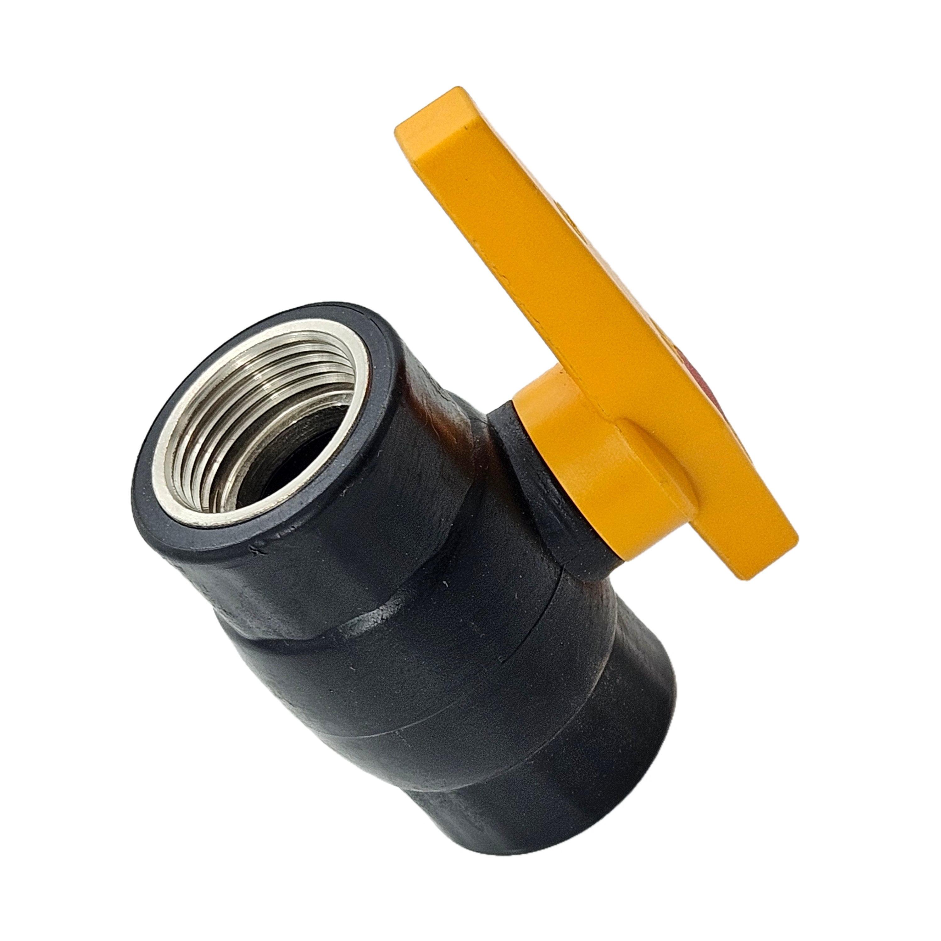 Резьбовой шаровой клапан из ПЭВП с внутренней конструкцией стального сердечника