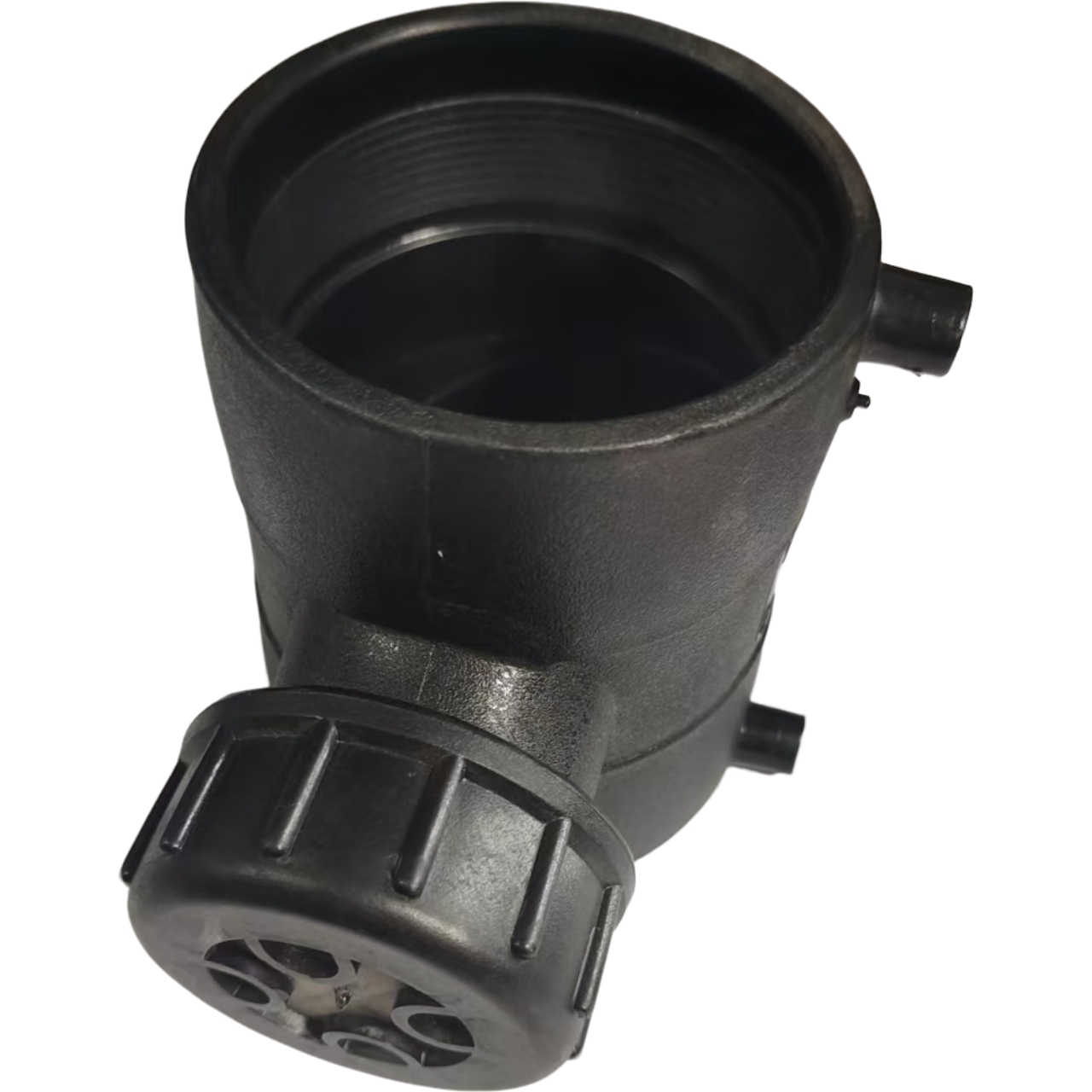 Труба доступа из полиэтилена высокой плотности, осмотр под углом 90 градусов с круглой крышкой, электросварка, дренаж на одном этаже